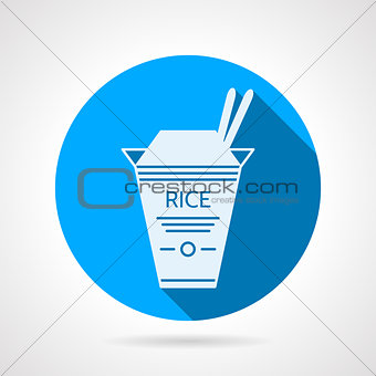 Rice pack flat round vector icon