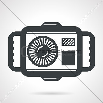 Underwater camera flat vector icon