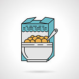 Breakfast cereal flat vector icon