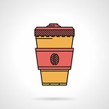 Flat vector icon for coffee cup
