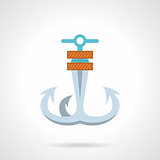 Flat vector icon for anchor
