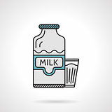 Flat vector icon for milk
