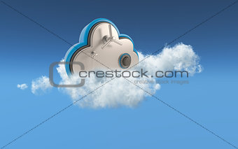 3D cloud security concept