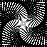Design monochrome twirl movement illusion background