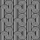 Design seamless monochrome waving geometric pattern