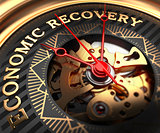 Economic Recovery on Black-Golden Watch Face.