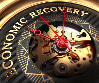 Economic Recovery on Black-Golden Watch Face.