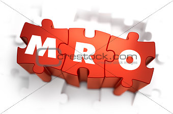 MRO - White Abbreviation on Red Puzzles.