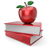 Books and apple red school book education encyclopedia