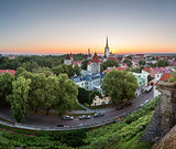 Aerial View of Tallinn Old Town from Toompea Hill at Dawn, Talli