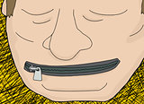 Zipper Covering Mouth