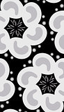 Gray Floral Shapes Pattern