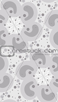 Monotone Floral Seamless Background