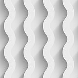 Abstract white paper 3d waves seamless background