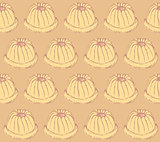Sketch tasty muffin in vintage style