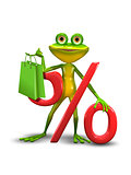 Frog and the Percent Sign