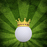 Golf ball with crown