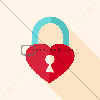 Heart shaped padlock