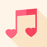 Heart shaped sheet music