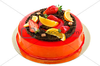 Cake "Strawberry-Orange".