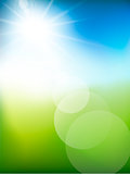 abstract background green, light and sunny , vector.