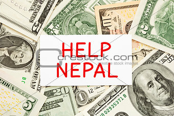 Help Nepal Donation Concept