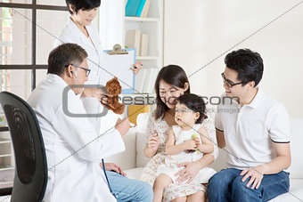 Doctor giving injection