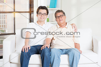 Senior father and son 