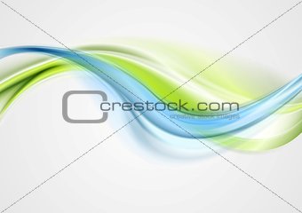Abstract elegant green blue waves