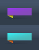 Vector set of simple bright banners  