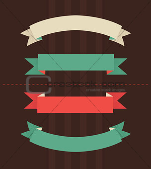 Vector illustration of vintage ribbons 