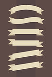 Vector set of vintage banners in engraved style 