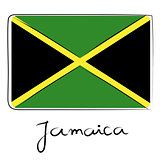 Jamaica flag doodle