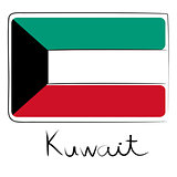 Kuwait flag doodle