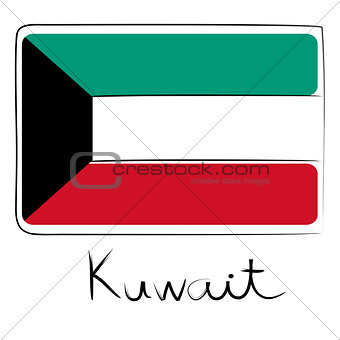 Kuwait flag doodle