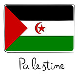 Palestine flag doodle