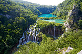 Fantastic view in the Plitvice Lakes National Park . Croatia bright sunny day