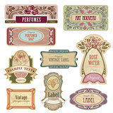Ornate vintage labels in style Art Nouveau.