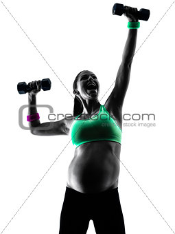 pregnant woman fitness exercises silhouette