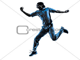 pitcher Cricket player  silhouette
