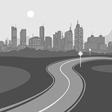 Road and City background