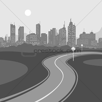 Road and City background