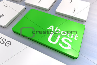 Computer keyboard with a About Us Concept