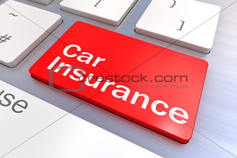 Computer keyboard with a Car Insurance Button Concept