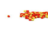 A Group of Medical Pills on a white background