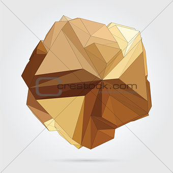 Vector. Abstract 3D geometric illustration.