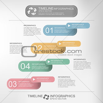 Timeline Infographic, Vector 
