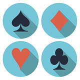 Playing card's flat vector