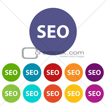 Seo web flat icon