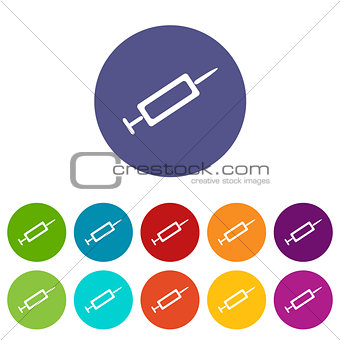 Syringe flat icon